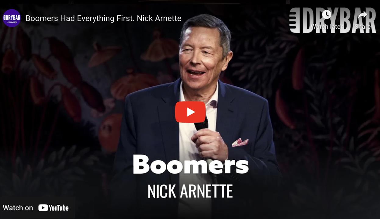 <p>Boomers had everything first, and Nick Arnette is here to tell you all about it in this clip from his full Dry Bar Comedy special. Whether its long hair or bell bottoms or even tattoos everything that hipsters think is cool, boomers had it first.</p>
