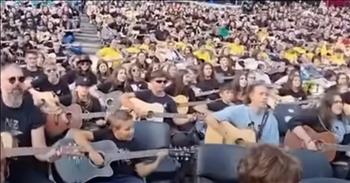 <p>A massive ensemble of musicians delivered an electrifying rendition of Creedence Clearwater Revival&rsquo;s classic tune &ldquo;Have You Ever Seen the Rain?&rdquo;</p>

<p>The 1960s and 70s were a great time for music fans. Those decades provided some great, timeless tunes that are still widely played and heavily covered today. The chances are that any great, classic rock band or musician you would name was probably active in those decades.</p>

<p>The Beatles, The Rolling Stones, Elvis Presley and The Eagles were all in their heydays in those years. That&rsquo;s just a tiny sampling of the groups turning out unforgettable tunes. Other groups such as Led Zeppelin, Fleetwood Mac and The Beach Boys were also doing their thing in that timeframe.</p>

<p>Another group around during the 60s and 70s that has an endless collection of hits is Creedence Clearwater Revival. Their rock and country-infused songs, beautiful and incredibly catchy lyrics and John Fogerty&rsquo;s distinctive voice create that unmistakable CCR sound.&nbsp;</p>

<p><a href="https://www.youtube.com/watch?v=B2Pl8DoBHlE&amp;t=1s">A clip posted on YouTube</a> shows thousands of musicians combining their musical talents for an awe-inspiring performance of CCR&rsquo;s beloved hit &ldquo;Have You Ever Seen the Rain?&rdquo;&nbsp;</p>

<p>&ldquo;Someone told me long ago</p>

<p>There&rsquo;s a calm before the storm</p>

<p>I know, it&rsquo;s been comin&rsquo; for some time</p>

<p>When it&rsquo;s over, so they say&rdquo;</p>

<p>In the mind-blowing video, the guitarists accompany thousands of seats as they all strum on their instruments, playing the song. While the sound is fantastic, the sight of all those people playing in near-perfect coordination is magnificent.&nbsp;</p>

<p>And it&rsquo;s not just people who were alive when the song was first released who have joined in on the performance. The musicians are young, old, teenagers, children and everything in between.&nbsp;</p>

<p>Not only did the musicians play their guitars, but they also lent their vocals, singing the lyrics first made famous by John Fogerty and CCR.&nbsp;</p>

<p>This clip is a perfect example of how music can literally bring people together.&nbsp;</p>

<p><em><a href="https://www.godtube.com/bible/colossians/3-16">Colossians 3:16</a> &ldquo;Let the word of Christ dwell in you richly in all wisdom; teaching and admonishing one another in psalms and hymns and spiritual songs, singing with grace in your hearts to the Lord.&rdquo;</em></p>
