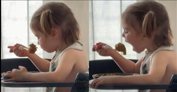 <p>One little girl turned in an absolutely hilarious dinner-eating performance.</p>

<p>God constantly and consistently demonstrates His love for us in the many ways He touches and blesses our lives. As great as His gifts and blesses are, most people would completely agree that His greatest blessing is children and making us parents.&nbsp;</p>

<p>Whether through giving birth or adoption, welcoming children in your home will forever change your life. They add so much joy and love to life. Yes, they can aggravate and wear down your nerves and energy, but there is nothing like being a mother or a father.&nbsp;</p>

<p>Children are also fascinating. Because they are still learning and growing, they will do some things that will have you doubled over with laughter. They usually have an interesting way of looking at and doing boring everyday things, like eating dinner.</p>

<p>A <a href="https://www.youtube.com/watch?v=B7WVk_Y_h98">video posted on YouTube</a> shows a young woman taking an interesting approach to dinner. She wanted to fool her parents into thinking she had eaten dinner. Her method was unconventional, to say the least.&nbsp;</p>

<p>The short clip shows the child, Cali, sitting in a highchair with a plate in front of her and a fork with food in her hand. The young woman hoped to get through dinner quickly and enjoy some dessert, which would be ice cream.</p>

<p>Hoping to fool her parents into believing she was eating her meal, the young woman pretends to bite and ingest the food on her fork. She even bobs her head up and down, acting as if she is enjoying a meal she is not eating.</p>

<p>It&rsquo;s unclear if the child was able to fool her mother and father successfully or not. But from her mother&rsquo;s prodding and encouragement in the clip, I&rsquo;m guessing that mom was not deceived.&nbsp;</p>

<p>However, it was still hilarious and was worth a shot, especially for ice cream.&nbsp;</p>

<p><em><strong><a href="https://www.godtube.com/bible/proverbs/22-6">Proverbs 22:6</a></strong> &ldquo;If a child is trained up in the right way, even when he is old, he will not be turned away from it.&rdquo;</em></p>
