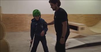 <p>Ryan Kennedy, a blind 11-year-old, is shattering stereotypes with his skateboarding skills. This is a truly inspiring story!</p>

<p>The video begins by showing a confident young boy skateboarding with an instructor at an indoor skatepark. Ryan Kennedy shares that he likes to go fast, and he gets a big smile when he lands a trick. Ryan perseveres, even if he falls off of his board. He has been skating for two years in Fairfield, New Jersey, at Shred Co.&nbsp;</p>

<p>Evan is Ryan&rsquo;s instructor. He shares about what Ryan has been like as a student. Ryan&rsquo;s mother, Carly, says that he is a twin and was born prematurely, leading to his sight impairment.&nbsp;</p>

<p>Carly was initially scared of allowing Ryan to try skateboarding, but she took the step bravely. He has thrived at the sport. Ryan&rsquo;s instructor shares that he has not previously seen tricks done, so he is learning from scratch.&nbsp;</p>

<p>Ryan has advanced to using a cane instead of assistance from the instructor.&nbsp;Ryan <a href="https://www.youtube.com/watch?v=Fv9fhJ6cd90">says</a>, &ldquo;I feel really proud when I land a trick with my cane.&rdquo;&nbsp;</p>

<p>You can see the pure happiness on Ryan&rsquo;s face as he does what he loves.</p>

<p>This video is inspiring. It provides hope and encouragement to us that we can be brave and try new things, too. It also shows us not to eliminate people due to disabilities. Sometimes, you just need a little creativity.</p>

<p>Jesus made ways for people who had challenges in life. He gave them the necessary hope that He was the Savior and also that He was with them. God has made everyone unique, and I love how this young boy has taken his hardship and turned it into a testimony of hard work and inspiration for others.</p>

<p><em>&ldquo;Three times I pleaded with the Lord to take it away from me. But he said to me, &lsquo;My grace is sufficient for you, for my power is made perfect in weakness.&rsquo; Therefore I will boast all the more gladly about my weaknesses, so that Christ&rsquo;s power may rest on me.&rdquo; <strong><a href="https://www.godtube.com/bible/2-Corinthians/12-8">2 Corinthians 12:8-9</a></strong></em></p>
