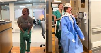 <p>A group of nurses recognized and helped their co-worker celebrate her graduation with a sweet and touching gesture.</p>

<p>Anyone alive for any significant amount of time knows life is full of requirements and obligations. We all have jobs, family commitments and other things that constantly pull us in a hundred different directions. This is a simple fact of life; everyone knows and understands it.&nbsp;</p>

<p>Of course, when everyone has so many obligations and requirements, some hard choices sometimes must be made. Some things are prioritized, while others must fall by the wayside or be ignored altogether. Family and work obligations sometimes precede things deemed less critical, like walking in your graduation ceremony.</p>

<p>However, a special and loving group of nurses would not let their co-worker miss walking in graduation. <a href="https://www.tiktok.com/@danielle_fox23/video/7354914914579926315">A short video posted on social media</a> shows a young woman walking to the desk for an &ldquo;emergency.&rdquo;</p>

<p>But when she arrived, there was no emergency. Instead, she attended a makeshift graduation ceremony thrown by caring nurses in a hospital. Once the young woman reached the desk, she was immediately met by another woman who placed a &ldquo;graduation cap and gown&rdquo; on her.&nbsp;</p>

<p>She responds to the unexpected ceremony with a series of big smiles. The graduate is then sent on a walk through a hospital hallway lined with her co-workers clapping and celebrating her educational achievement.</p>

<p>According to the video&rsquo;s caption, the young woman in the video was set to accept her master&rsquo;s degree as the valedictorian of her class. Unfortunately, duty called, and she could not attend the ceremony. But her loving co-workers showed her how much they love and appreciate her.</p>

<p>That sweet gesture from those nurses helps bond people together, making them more than co-workers. People who know they are loved and appreciated at work will do more and stay longer than someone who feels they are simply filling a role or a job.&nbsp;</p>

<p><em><strong><a href="https://www.godtube.com/bible/ephesians/4-32">Ephesians 4:32</a></strong> &ldquo;And be kind to one another, full of pity, having forgiveness for one another, even as God in Christ had forgiveness for you.&rdquo;</em></p>
