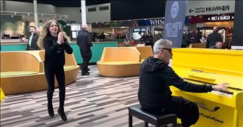 <p>As a man plays the piano in a mall food court, one young woman breaks out the dance moves. This is such a fun video!</p>

<p>As Brendan Kavanagh begins playing upbeat piano with his sunglasses on, a seemingly shy girl in the background is sitting by listening. She starts to stand up confidently and walk towards the yellow piano. The young woman begins to show off her dance moves with twirls and kicks. The crowd around them at the mall food court watches as she pours her heart out in dance.&nbsp;</p>

<p>These two are having a great time regardless of what anyone else is doing around them. The young woman is talented and having fun. Her beautiful, thick, curly hair flings around as she dances proudly. She has flair, precision, and excitement. Watching her brings a smile to your face.&nbsp;</p>

<p>After she finishes dancing, onlookers cheer and clap for the two performers.&nbsp;</p>

<p>At the end of the video, the young woman shares that she is 11 years old. Her sweatshirt says Zoe. Brendan Kavanagh points out that the yellow piano sits in the public space for use in the UK.</p>

<p>This girl gave her performance everything that she had. You can tell very clearly that she danced from her heart.&nbsp;</p>

<p>What is it that excites you? Whatever hobby or talent you have, do it for the glory of God. He has gifted you for a reason with the skill sets that you contain, so be bold and brave like this young woman and share your gifts with others around you. Our skills can bless people who need a smile, just like this girl dancing next to the yellow piano.</p>

<p><em>&ldquo;There are different kinds of service, but the same Lord. There are different kinds of working, but in all of them and in everyone it is the same God at work.&rdquo; <strong><a href="https://www.godtube.com/bible/1-Corinthians/12-5">1 Corinthians 12:5-6</a></strong>-</em></p>

