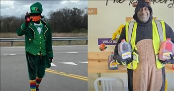 <p>One Tennessee crossing guard has found a unique way of bringing smiles to the faces of those he serves every day!</p>

<p>There are careers that offer prestige or power, glamour, or financial freedom. Many jobs, though, are rather humdrum and decidedly unflashy. However, while a task or role may be lackluster, the person filling that job can make all the difference!&nbsp;&nbsp;</p>

<p>Lenzo Thompson is a crossing guard in Rutherford County, Tennessee. For two years, he&rsquo;s been making sure traffic near Christiana Middle School moves smoothly and kids get to the building safely. That&rsquo;s a very important, and sometimes challenging, job. It&rsquo;s a job to be taken seriously, but Lenzo adds a ton of personality and fun to the daily routine of drop-offs and pick-ups.&nbsp;</p>

<p>You see, Lenzo dresses up in costume to celebrate holidays throughout the school year. He&rsquo;s been Santa Claus at Christmas, Cupid on Valentine&rsquo;s Day, and a leprechaun on St. Patrick&rsquo;s Day. A staff favorite was a blue bunny outfit that he wore around Easter.&nbsp;</p>

<p>Here, he&rsquo;s wearing his awesome birthday suit&mdash;literally a suit. Covered in colorful balloons, his navy blue slacks and jacket are a hit. Lenzo adds a sash and crown to the lively ensemble.&nbsp;</p>

<p>The video even shows him holding gallons of fruit drink while dressed in a furry brown getup. That might just be his big cat costume; Christiana Middle School is the home of the Cougars, after all!&nbsp;</p>

<p>All of Lenzo&rsquo;s costumes are top-notch!&nbsp;</p>

<p>Mr. Thompson&rsquo;s good work doesn&rsquo;t end with his fashion choices. His work ethic is superior as well. Sgt. Dustin Cox of the Rutherford County Sheriff&rsquo;s Office <a href="https://www.newschannel5.com/news/education/school-patrol/dress-to-impress-you-never-know-what-costume-this-crossing-guard-will-wear">praised Lenzo</a> for a job well done, saying, &ldquo;Lenzo comes to work sick. Lenzo &mdash; it doesn&rsquo;t matter if it&rsquo;s raining, cold, hot &mdash; Lenzo&rsquo;s there and he does it with a smile on his face.&rdquo;</p>

<p>Parents and kids love his enthusiasm, waving and greeting him on their way in and out each day. Those interactions mean a great deal to Lenzo. <a href="https://www.newschannel5.com/news/education/school-patrol/dress-to-impress-you-never-know-what-costume-this-crossing-guard-will-wear">He shared with <em>NewsChannel 5 Nashville</em></a>, &ldquo;When the kids start waving and everything, it makes me feel better, you know? It&rsquo;s all about the kids for me.&rdquo;</p>

<p>Lenzo&rsquo;s reflective vest and gloves help keep him and others safe, and his costumes make the days brighter for all who go through his intersection. Taking pride in his work and sharing joy, he&rsquo;s setting a great example for us all!&nbsp;</p>

<p><em>&ldquo;Whatever you do, work at it with all your heart, as working for the Lord, not for human masters,&rdquo; <strong><a href="https://www.godtube.com/bible/colossians/3-23">Colossians 3:23&nbsp;</a></strong></em></p>
