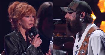 <p>Watch Reba McEntire and Post Malone team up for a stunning duet of the song &lsquo;Ramblin&rsquo; Man&rsquo; by the Allman Brothers Band.</p>

<p>&lsquo;Well, my father was a gambler down in Georgia</p>

<p>And he wound up on the wrong end of a gun</p>

<p>And I was born in the back seat of a Greyhound bus</p>

<p>Rollin' down highway 41&rsquo;</p>

<p>Reba McEntire and Post Malone sound great together as they sing &lsquo;Ramblin&rsquo; Man&rsquo; a cappella on stage. They harmonized beautifully while smiling at each other, and the audience enjoyed the performance from this pair. And the lovely performance was actually a way to honor the late Dickey Betts.&nbsp;</p>

<p>&ldquo;We recently lost Dickey Betts from the Allman Brothers Band,&rdquo; Reba shares. &ldquo;And if you would, let&rsquo;s sing a little bit of &lsquo;Ranblin&rsquo; Man,&rsquo; okay?&rdquo; she says to Post Malone.</p>

<p>Reba calls Post Malone her &ldquo;Superbowl buddy&rdquo; when talking about him in her Instagram caption, as the two of them performed at the most recent Superbowl. Both of them are so talented, and it is sweet to see them honor Dickey Betts from the Allman Brothers Band in this way.</p>

<p>&ldquo;The way he takes off his hat when she says about losing Dickey Betts. Then he says yes ma&rsquo;am. Then he gives her the softest hug. Could Posty be any more perfect?&rdquo; <a href="https://www.instagram.com/p/C7FJyN2vvlC/">shares</a> one person on Instagram after watching this video.</p>

<p>&ldquo;Posty looking at Reba melted my heart. I knew he was a kind soul, but this took it to another level!&rdquo; <a href="https://www.instagram.com/p/C7FJyN2vvlC/">comments</a> another person online.</p>

<p>For more than 30 years, Dickey Betts was a member of The Allman Brothers Band and is best known for writing and singing &lsquo;Ramblin&rsquo; Man.&rsquo; The song came out in 1973 and became the group&rsquo;s only top-10 hit, rising all the way to No. 2 on the Billboard Hot 100. The song also helped cement their legacy as future Rock &amp; Roll Hall of Fame inductees.</p>

<p>We hope you enjoyed this duet of &lsquo;Ramblin&rsquo; Man&rsquo; from Reba McEntire and Post Malone today!</p>
