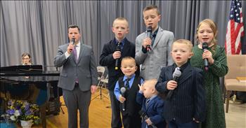 <p>This is one of the most precious things ever. Check out this Christian family's moving 'It Is Well With My Soul' performance.</p>

<p>A family with six children begins to sing, It Is Well With My Soul. There are five boys and one girl. The youngest two boys cannot be older than 3 or 4 years old. The youngest is still learning about the microphone, and the preschooler cannot stop smiling. The father is the lead singer, and the mother is accompanied by the piano. This family is leading the way in modeling worship to others. They are unified, glorifying the Lord, and enjoying using their unique talents.&nbsp;</p>

<p>What is phenomenal about this group is that the kids sing to the tops of their lungs in harmony. They have fantastic ears. As their father leads a solo, the kids come in singing with him. Comically, the toddler grabs the preschooler's microphone for a moment. This is a picture of the humorous reality of raising children and inviting them into the truth of the gospel.</p>

<p>This is a setting where you know the house is likely chaotic, and the kids are not always obedient or good listeners. However, it is a reminder to us that even when we are busy and in the refinement of life, it can be well with our souls when we believe in Jesus. Witnessing this song reminds us that the truth of the gospel is timeless. It is for every generation. Jesus offers all who believe in Him eternal life. This video reminds us of this gift from the mouths of these adorable children. God is our help always.</p>

<p><em>&ldquo;So do not fear, for I am with you; do not be dismayed, for I am your God. I will strengthen you and help you; I will uphold you with my righteous right hand.&rdquo; <strong><a href="https://www.godtube.com/bible/Isaiah/41-10">Isaiah 41:10</a></strong></em></p>

