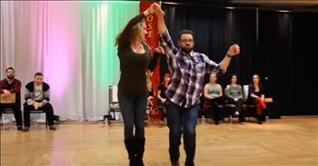 <p>A couple&rsquo;s improvised moves lead to thunderous applause. In the world of dance, some moments transcend mere movement, captivating audiences with the sheer brilliance of improvised creativity. PJ Turner and Tashina Beckmann's performance at the <a href="https://seeitlive.co/talened-couple-improvised-swing-dance/?4f1e054b-09ef-44dd-bb70-6f5325e49f62=1">Rose City Swing Competition</a> is a shining example of such moments. With their seamless execution and undeniable chemistry, the couple left the audience in awe as they danced to Meghan Trainor's "Me Too."</p>

<p>When they stepped onto the stage, Turner and Beckmann exuded an air of casual confidence. Dressed like any ordinary couple, they quickly proved themselves to be anything but as they delved into the world of West Coast Swing. Originating from the <a href="https://seeitlive.co/talened-couple-improvised-swing-dance/?4f1e054b-09ef-44dd-bb70-6f5325e49f62=1">Lindy Hop</a>, this dance style is known for its fluidity and improvisational nature, making it a perfect match for the skilled duo.</p>

<p>As the music filled the air, PJ and Tashina's bodies seemed to move with a mind of their own, effortlessly transitioning from one move to the next. With each flick of the wrist and twist of the hip, they drew the audience deeper into their world of rhythm and motion.</p>

<p>What truly set Tashina and PJ apart was their ability to communicate through dance. Every gesture and every glance spoke volumes, showcasing their deep connection and trust in each other. As PJ playfully "activated" Tashina's dancing frenzy with a gentle head bump, the audience erupted into thunderous applause, recognizing the magic unfolding before their eyes.</p>

<p>But it wasn't just their technical skill that impressed viewers; it was the joy and humor infused into every step. From Pj&rsquo;s mad shuffle to Tashina's graceful spins, each moment was imbued with an infectious sense of joy and spontaneity.</p>

<p>The Rose City Swing community, dedicated to fostering a welcoming environment for creatives, provided the perfect backdrop for Tashina and PJ's performance. As they danced, they entertained and inspired, reminding us of the power of music and movement to uplift the spirit and bring people together.</p>

<p>As comments poured in from viewers around the world, it was clear that Tashina and PJ's performance had struck a chord. Whether seasoned dancers or novices, audiences were captivated by the couple's talent and charisma, proving once again that the language of dance knows no bounds.&nbsp;</p>

<p><em><strong><a href="https://www.godtube.com/bible/ecclesiastes/4-9">Ecclesiastes 4:9-10</a></strong> "Two are better than one, because they have a good return for their labor: If either of them falls down, one can help the other up. But pity anyone who falls and has no one to help them up."</em></p>
