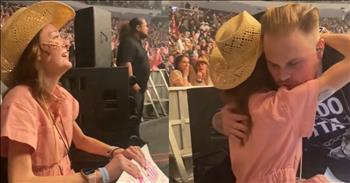 <p>This is a moving video worth taking a moment to watch. Country singer Zach Bryan&#39;s kindness moves sick young woman to tears.</p>

<p>As the clip starts, you see a young 19-year-old woman sitting in a wheelchair with a feeding tube taped to her nose. She is in the midst of a large stadium concert, wearing a cowgirl hat and a cute dress. You see the crowd cheering, and they all begin to clap.&nbsp;</p>

<p>As Zach finishes his performance, he comes off the stage with one guitar and hands it to a crewmate. Then Zach does something unexpected: he picks up a dark guitar case and carries it over to the young woman. He tells her that the guitar is for her. She is in complete shock. She cannot believe that he has come up to speak with her and give her a special gift. He asks if she wants to go backstage, and she says yes. He agrees to give the guitar to her, back there. You then see that she is holding a poster that says her life goal #1 is to go to a Zach Bryan concert. He gives her a hug, and she begins to cry.&nbsp;</p>

<p>The girl&#39;s name is Megan Pederson. Even in the battle she is facing, this small act of kindness went a long way in her life. She and her family happened to meet Zach&rsquo;s dad at a concert in Oklahoma, and he got them VIP tickets for the Wisconsin show. To her surprise, Zach had a special gift for her that meant the world to her in her battle with a rare disease that affects her eating. This video reminds us to look out for those around us, and we never know what they are facing. Pray for Megan, for her health to improve, and her body to be healed.</p>

<p><em>&ldquo;Therefore, as we have opportunity, let us do good to all people, especially to those who belong to the family of believers.&rdquo; <strong><a href="https://www.godtube.com/bible/Galatians/6-10">Galatians 6:10</a></strong></em></p>
