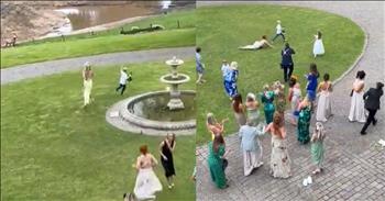 <p>A child was hilariously chased after they snagged the bouquet at a wedding.</p>

<p>Weddings are beautiful and heartwarming, usually bringing tears to many people&rsquo;s eyes. It&rsquo;s a life-changing moment, a ceremony when two people in love vow to remain together no matter what life may throw at them. What isn&rsquo;t to love about weddings?</p>

<p>Most people want to get married, but finding the right person can take some time. Dating is a trial-and-error process that can be painful and also bring people to tears. Understanding how difficult it can be to find Mr. or Mrs. Right, people will take all the help they can get, even if it&rsquo;s purely ceremonial and superstitious.</p>

<p>A <a href="https://www.tiktok.com/@staceymay50/video/7379648668728692000">short but hilarious clip on social media</a> shows how far some people are willing to go to find the person of their dreams.&nbsp; The 30-second clip starts with the bride, with her back to a group of 15 people or so, standing on the steps of what is likely the church she just said &ldquo;I do&rdquo; in.</p>

<p>Seconds later, with a strong throw, the bride sends her bouquet flying into the air. However, the bride&rsquo;s heave is a little too strong for those intending to catch the flowers. The bouquet goes over most of the crowd and lands in the hands of a young man, standing at the back of the group.</p>

<p>Apparently, the little guy knew the significance of tossing and catching the bouquet because he headed in the other direction as soon as it landed in his hands. It&rsquo;s a good thing that seemed to be his plan of action because he has several women who immediately give chase to the little guy and his flowers.</p>

<p>One woman gives it a few steps and decides to call it quits. However, one young woman is pretty persistent. She runs until he gets too far ahead of her. Once that woman quits, another woman runs after the young man but eventually falls.</p>

<p>Who knew the bouquet at a wedding was that important to single women?</p>

<p><em><strong><a href="https://www.godtube.com/bible/genesis/2-24">Genesis 2:24</a></strong> &ldquo;For this cause will a man go away from his father and his mother and be joined to his wife; and they will be one flesh.&rdquo;</em></p>

