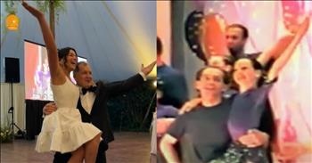 <p>A bride and her dad recreated an adorable childhood moment during their father-daughter wedding dance.</p>

<p>Weddings and everything surrounding them are always emotional for nearly everyone involved in the ceremony. Yes, weddings mark the beautiful beginning for the happy couple. However, standing at the altar and exchanging marriage vows with that special person also means ending other parts of someone&rsquo;s life.</p>

<p>That&rsquo;s likely why a father and daughter surprised their guests by using the ceremonial father-daughter dance to recreate a sweet childhood memory. It was an opportunity for them to enjoy a moment that was obviously special and meant a lot to the bride and her father.</p>

<p>In a <a href="https://www.youtube.com/watch?v=BboeBOFqe4Q">clip posted on social media</a>, things start as one would expect a father-daughter dance would typically go, but things take a decidedly different turn only moments later. The music cuts out, and another tune starts, &ldquo;Let&rsquo;s Hear It for The Boy.&rdquo;</p>

<p>The young woman and her dad then reenact a dance from the popular 1980s film &ldquo;Footloose,&rdquo; which starred Kevin Bacon. Once guests realize what the pair are doing, they start wildly shouting and applauding, encouraging the father and daughter.</p>

<p>However, the bride and her dad strutting their stuff on the dance floor aren&rsquo;t the only things to watch in the clip. Behind them is a television screen playing a video of the dancing duo doing the same moves together at a dance recital when the bride was only 7 years old.</p>

<p>In an interview after their moment went viral, Dad hilariously admitted that he only had two things he hoped to accomplish during their surprise dance.</p>

<p>&ldquo;Once I got out there, I had two things in mind &ndash; two objectives,&rdquo; he said. &ldquo;Number one was not to forget any steps, and the second was not to injure myself.&rdquo;</p>

<p><em><strong><a href="https://www.godtube.com/bible/psalms/149-3">Psalm 149:3</a></strong> &ldquo;Let them give praise to his name in the dance: let them make melody to him with instruments of brass and corded instruments of music.&rdquo;</em></p>
