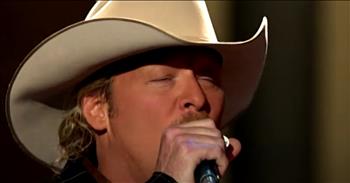 <p>Alan Jackson&rsquo;s moving and powerful performance of &ldquo;Leaning on the Everlasting Arms&rdquo; in a lyric video touches many hearts.</p>

<p>Hymns are some of the most underutilized and underappreciated pieces of music. Those beautiful church tunes are always elegantly and beautifully written, telling of the Lord&rsquo;s amazing love, mercy, grace and faithfulness. So much emotion and meaning are packed into those often short verses and choruses.</p>

<p>Most people cannot listen to hymns like &ldquo;Amazing Grace,&rdquo; Great is Thy Faithfulness,&rdquo; and &ldquo;In the Garden&rdquo; without getting emotional or tearing up. And it doesn&rsquo;t matter how many times you&rsquo;ve heard them either; you&rsquo;ll usually react similarly. Those lyrics will never lose their meaning.</p>

<p>In a <a href="https://www.youtube.com/watch?v=VuVYckT_VKw">clip posted on YouTube</a>, country music legend Alan Jackson gave a stirring performance of another familiar hymn that is a favorite of many, &ldquo;Leaning on the Everlasting Arms.&rdquo; Once again, that is a piece of music that, regardless of how many times you may have heard it performed, you will always grasp and feel the emotion and the meaning behind those beautiful lyrics.</p>

<p>&ldquo;What a fellowship, what a joy divine</p>

<p>Leaning on the everlasting arms</p>

<p>What a blessedness, what a peace is mine</p>

<p>Leaning on the everlasting arms&rdquo;</p>

<p>If you are unfamiliar with the words, all the lyrics appear at the bottom of the screen as Alan masterfully belts them.</p>

<p>No one can listen to that song or read those lyrics and not immediately feel better. That beloved hymn reminds us of the love, peace and protection freely available to all in the Lord Jesus Christ.</p>

<p>As the Bible mentions, followers of Christ understand that He offers a peace that surpasses all understanding. When the world is chaotic and everything seems to be falling apart, we can rest assured that we can always rely on and lean upon those everlasting arms.</p>

<p>Praise His name!</p>

<p><em><strong><a href="https://www.godtube.com/bible/isaiah/41-10">Isaiah 41:10</a></strong> &ldquo;Have no fear, for I am with you; do not be looking about in trouble, for I am your God; I will give you strength, yes, I will be your helper; yes, my true right hand will be your support.&rdquo;</em></p>
