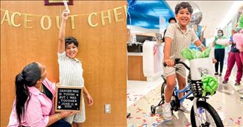 <p>A child celebrates cancer remission with groovy dance moves that make you want to join in! Dancing is the ultimate celebration, where we groove through life&#39;s milestones&mdash;whether tying the knot, welcoming a new life, earning that promotion&mdash;. Still, the most triumphant dances are when we conquer monumental challenges.&nbsp;</p>

<p>A touching video has captured people&#39;s hearts worldwide in a heartwarming celebration of life and triumph over adversity. Little Wishes, on its <a href="https://www.tiktok.com/@littlewishesorg/video/7380362188894129439">TikTok </a>page, shared a poignant moment when young Nico received the incredible news that he was cancer-free after battling acute lymphoblastic leukemia for two years.</p>

<p>The video commences with Nico bursting out of his hospital room, welcomed by a sea of cheering friends and family lining the hallways as &ldquo;Walking On Sunshine&rdquo; played in the background. Pom poms waved enthusiastically as Nico and his little brother broke into a spontaneous dance of pure joy. The atmosphere was electric as confetti rained down around them, symbolizing the end of Nico&#39;s grueling treatment journey. This heartwarming scene underscores the power of community support in Nico&#39;s recovery.</p>

<p>One of the most poignant moments came when Nico had the honor of ringing a special bell, a cherished tradition marking the completion of cancer treatment. The sound echoed triumphantly, resonating with the relief and happiness felt by everyone present.</p>

<p>But the celebrations didn&#39;t end there. Nico&#39;s family surprised him with a heartfelt gift&mdash;a brand-new bike, his first ever. The little boy&#39;s face lit up with delight as he eagerly tested out his new wheels, a symbol of newfound freedom and hope for the future.</p>

<p>Nico&#39;s infectious joy and the overwhelming support from viewers have catapulted the video to viral status, and it was featured in numerous publications within days of its posting. This widespread recognition and the outpouring of support serve as a testament to the video&#39;s ability to inspire and uplift, spreading a message of resilience, community strength, and the importance of celebrating life&#39;s victories, no matter how small they may seem.</p>

<p>As we witness Nico&#39;s journey from illness to recovery, we are reminded of the power of hope and the beauty of moments that bring us together in solidarity and happiness. Nico&#39;s dance of celebration is not just his alone; it is a testament to the human spirit&#39;s ability to overcome and thrive, inspiring countless others to keep dancing through life&#39;s challenges.</p>

<p>Thank God for moments like this that remind us to celebrate. What a blessing it is that Nico has been healed of cancer! His journey is a testament to the power of hope, faith, and the love and support of family and friends.</p>

<p><em><strong><a href="https://www.godtube.com/bible/psalms/103-2">Psalm 103:2-3</a></strong> &quot;Praise the Lord, my soul, and forget not all his benefits&mdash; who forgives all your sins and heals all your diseases.&quot;</em></p>
