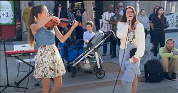 <p>Check out this talented mother-daughter duo put on a stunning street performance of &lsquo;The Prayer.&rsquo;</p>

<p>&lsquo;I pray you'll be our eyes, and watch us where we go</p>

<p>And help us to be wise in times when we don't know</p>

<p>Let this be our prayer, when we lose our way, lead us to a place,</p>

<p>Guide us with your grace, to a place where we'll be safe&rsquo;</p>

<p>This beautiful violin cover of &lsquo;The Prayer,&rsquo; originally by C&eacute;line Dion and Andrea Bocelli, was performed by Karolina Protsenko and her mom Ella Protsenko. Karolina did an incredible job playing the song on her violin while Ella sang along to the music with her wonderful voice. What a truly amazing and heartwarming mother-daughter duet!</p>

<p>&ldquo;Very beautiful duet!&rdquo; one person <a href="https://www.youtube.com/watch?v=d0P86ZNBvpQ">comments</a> on YouTube after watching the video. &ldquo;Mom's heartwarming singing wonderfully echoed on Karolina's violin.&rdquo;</p>

<p>&ldquo;I think what makes it even more impressive than the music itself is the love between mother and daughter that it conveys,&rdquo; <a href="https://www.youtube.com/watch?v=d0P86ZNBvpQ">writes</a> another person online.</p>

<p>In the video, Karolina beautifully dances around while playing her violin and her mother sings. People surround them in the street and stick around to enjoy the lovely performance. Talent is one thing that definitely runs in the family!</p>

<p>Karolina is a 15-year-old violin prodigy, and not only does she bring smiles to the people who watch her perform in person, but she also brings happiness to those who see her joyful performances online in her videos. Her passion and dedication to her craft is a sight to see! Music has always been such a big part of Karolina&rsquo;s life, and it will be wonderful to see where her talent takes her in the future.</p>

<p>We hope that you enjoyed watching this sweet mother-daughter duet of &lsquo;The Prayer&rsquo; today and it was able to uplift you!</p>
