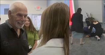 <p>God can create miracles in the least likely of places. In this story, heroic nurses saved an elderly man&rsquo;s life, and you won&rsquo;t believe what happened.&nbsp;</p>

<p>In a remarkable display of quick thinking and compassion, nurse Kalie Kerschbaumer demonstrated the life-saving skills and dedication inherent in her profession. The incident unfolded in Melville, New York when 83-year-old Daniel Greco suddenly collapsed in full cardiac arrest at an ATM. Within 15 seconds, a passerby, Kalie Kershbaumer, noticed him on the floor and rushed into a nearby office, screaming for help.</p>

<p>That office happened to be Northwell Health, filled with nurse practitioners, including Kalie&#39;s coworkers, Samantha and Whitney. Witnessing Daniel&#39;s fall, Kalie swiftly put down her toddler and ran to his side. Her immediate response and composed demeanor amidst the chaos were crucial. Kalie, Samantha, and Whitney quickly assessed the situation and initiated CPR, a vital intervention that kept blood and oxygen circulating in Daniel&rsquo;s body.</p>

<p>The presence of these skilled nurses proved to be divine intervention, as they were in the right place at the right time. The nurse practitioners&#39; synchronized efforts were instrumental in reviving Daniel just as paramedics arrived, believing they were put in the right place at the right time just for him. Their expertise and teamwork demonstrated the importance of having trained medical professionals ready to act in emergencies.</p>

<p>Daniel, who had no known heart condition and had recently received a clean bill of health, reflects on the event with disbelief and gratitude. &quot;I see it and I still don&rsquo;t believe it. I don&rsquo;t know how you could thank people who saved your life,&quot; he <a href="https://www.youtube.com/watch?v=W0uEwqy8U1o&amp;ab_channel=InsideEdition">said</a>. He later watched the security footage, seeing himself fall to the floor.</p>

<p>&quot;To this day I still see Mr. Greco, something I will carry with me forever,&quot; <a href="https://www.youtube.com/watch?v=W0uEwqy8U1o&amp;ab_channel=InsideEdition">said</a> Kalie.&nbsp;</p>

<p>Even though Daniel was having a heart attack and going into cardiac arrest, he was fortunate to collapse near an office full of nurse practitioners. &quot;We hear Kalie call for help, we go out there. We see a man on the floor. He&rsquo;s lifeless and immediately your instincts kick in,&quot; <a href="https://www.youtube.com/watch?v=W0uEwqy8U1o&amp;ab_channel=InsideEdition">said </a>Samantha Meguluevich, a nurse practitioner who helped with CPR on Daniel.</p>

<p>Daniel underwent triple bypass surgery and was able to thank the nurses who saved his life. Kaile&rsquo;s actions, as well as her coworkers&#39; actions, were not only a testament to their training but also to their deep sense of duty and compassion.&nbsp;</p>

<p>This medical crisis underscores the invaluable role nurses play in our communities, highlighting how God&#39;s divine intervention created a miracle to save Daniel&#39;s life through these nurses. Their training, quick thinking, and unwavering dedication can mean the difference between life and death. Their heroism is a poignant reminder of the profound impact healthcare professionals have, often working behind the scenes, ready to step in and make a life-saving difference when it matters most.</p>

<p><em><strong><a href="https://www.godtube.com/bible/proverbs/19-21">Proverbs 19:21</a></strong> &quot;Many are the plans in a person&rsquo;s heart, but it is the Lord&rsquo;s purpose that prevails.&quot;</em></p>

