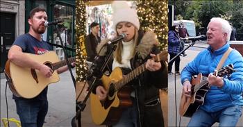 <p>Check out three talented buskers as they perform amazing renditions of some popular Kenny Rogers hits.</p>

<p>The first guy in the video plays the song &lsquo;Gambler&rsquo; on Grafton Street in Dublin, Ireland, as people walk past and admire his singing.</p>

<p>&lsquo;You got to know when to hold 'em, know when to fold 'em</p>

<p>Know when to walk away and know when to run</p>

<p>You never count your money when you're sittin' at the table</p>

<p>There'll be time enough for countin' when the dealing's done&rsquo;</p>

<p>What a great rendition of this classic song! &lsquo;The Gambler&rsquo; is a song written by Don Schlitz, and it was recorded by several artists. But the song was made popular by country singer Kenny Rogers. His version became a number-one country hit, and it made its way to the pop charts at a time when country songs rarely crossed over. His version of &lsquo;The Gambler&rsquo; was released in November 1978, winning him the Grammy Award for Best Male Country Vocal Performance in 1980.</p>

<p>The next Kenny Rogers song in the video is &lsquo;Islands in the Stream,&rsquo; which a talented young woman covers. The Bee Gees wrote this song and recorded it with Kenny Rogers and Dolly Parton. It was released in August 1983 and reached number one on the Billboard Hot 100 chart in the United States, giving both Kenny Rogers and Dolly Parton their second pop number-one hit.</p>

<p>The last Kenny Rogers song in the video is &lsquo;Coward of the County.&rsquo; This song was a hit when it was released in 1979. It topped the country charts and reached number three on Billboard&rsquo;s pop charts.</p>

<p>&ldquo;All very familiar tunes! All performed brilliantly!&rdquo; one person <a href="https://www.youtube.com/watch?v=vwU85R6hmig">comments </a>on YouTube after watching the video of the Kenny Rogers songs.</p>

<p>What a way to keep his legacy alive! We hope that you enjoyed watching these performances today.</p>
