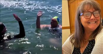 <p>A grandmother has done something astounding by completing an incredible 30-mile swim.</p>

<p>Human beings are capable of doing some truly amazing, mind-blowing things. God has blessed individuals with a variety of gifts, talents and skills. Those God-given abilities can and do allow people to achieve remarkable things in a number of fields and areas of interest.</p>

<p>One area that likely comes to mind where phenomenal and unbelievable things are done regularly is athletics. Athletes consistently and constantly move and contort their bodies. These individuals push themselves to their physical and mental limits through sheer determination and will.</p>

<p>Amy Gubser, a 56-year-old grandmother, recently pushed herself mentally and physically to complete an eye-popping 30-mile swim off the coast of San Francisco. Amy swam west from San Francisco to the Farallon Islands, a distance of 29.7 miles.</p>

<p>However, <a href="https://www.youtube.com/watch?v=m-L8Xptwveo">the video points out that</a> the distance was not the only factor making this an incredible physical feat. Those waters are known for being home to many creatures, including deadly Great White Sharks. &nbsp;</p>

<p>Amy, a former college swimmer and current pediatric nurse, jumped into the frigid waters around 3 a.m. in mid-May. She completed the 30-mile swim about 17 hours after she jumped into the ocean.</p>

<p>While trying to complete such an outstanding physical feat, Amy had several thoughts in her head the whole time.</p>

<p>&ldquo;I can do hard things. That&rsquo;s what I said over and over in my head,&rdquo; <a href="https://www.youtube.com/watch?v=m-L8Xptwveo">she said</a>. &ldquo;And the other mantra was: The only thing that I can control is my response. Those were the two that got me across that channel.&rdquo;</p>

<p>To make her achievement even more outstanding, Amy jumped into the water to begin the 30-mile swim after working an entire shift at her nursing job, followed by a quick nap at home.</p>

<p>We&rsquo;ve all been blessed with unique talents and abilities. While we might not be able to complete a 30-mile swim, we can do so much more than we think. We might even surprise ourselves with what we can do.</p>

<p><em><strong><a href="https://www.godtube.com/bible/james/1-17">James 1:17</a></strong> &ldquo;Every good gift and every perfect gift is from above, and comes down from the Father of lights, with whom is no fickleness, neither shadow of turning.&rdquo;</em></p>

