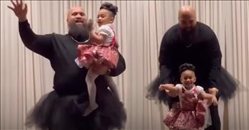 <p>One dad joined his young daughter on stage for a precious ballet recital performance.</p>

<p>Children add so much joy, love and happiness to life. Bringing children into our lives and homes is one of the best, most significant ways the Lord touches our lives. There is just nothing that beats witnessing your youngster&rsquo;s first steps or hearing their first words. No matter what position we may hold during our career, there will never be a title more important than Mom or Dad.</p>

<p>As great as children are, they all seem to have this nasty habit of growing up. Every parent wants their child to stay little for as long as possible. Blink, and your son or daughter&rsquo;s childhood is over. Before you know it, you&rsquo;re watching them back out of your driveway for the last time.</p>

<p>That&rsquo;s why Moms and Dads must and need to cherish the time they have with their children. It&rsquo;s precious, and once it&rsquo;s gone, it&rsquo;s gone forever. Make memories with your children whenever and wherever possible. That&rsquo;s precisely what one man did when he decided to join his daughter on stage for her ballet recital.</p>

<p>A <a href="https://www.youtube.com/shorts/h6qy_vGc8NY">clip posted on YouTube</a> shows the loving father, donning a tutu, on stage with his little one. He picks her up, spins her around and twirls her behind his back. Both have massive smiles as they appear to have the time of their lives.</p>

<p>For the grand finale, Dad and the little girl blow kisses to the crowd.</p>

<p>The video doesn&rsquo;t say what prompted Dad to wear a ballet skirt, join his little one on stage and demonstrate his fancy footwork. However, one can probably guess that the little girl may have been apprehensive and nervous about performing, and Dad agreed to do the dance with her in a show of support and to calm her nerves.&nbsp;</p>

<p>Whatever the reason for the duo&rsquo;s adorable performance, this is a memory that both will remember for quite some time.</p>

<p><em><strong><a href="https://www.godtube.com/bible/psalms/103-13">Psalm 103:13</a></strong> &ldquo;As a father has pity on his children, so the Lord has pity on his worshippers.&rdquo;</em></p>
