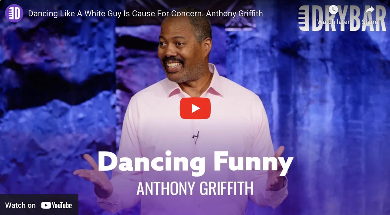 <p>Dancing like a white guy is cause for concern, or at least it was when Anthony Griffith started doing it. In this clip from his first ever Dry Bar Comedy special Anthony Griffith breaks down some of his medical issues with a little dancing humor and is sure to keep you laughing from start to finish.</p>
