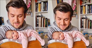 <p>In a truly heart-melting display of love and tenderness, a father&rsquo;s serenade to his precious newborn daughter has captured hearts everywhere. As his daughter peacefully rests atop his guitar, this devoted dad gently sings the timeless Elvis Presley <a href="https://www.instagram.com/p/C6JhEL2oltZ/">classic</a>, &lsquo;Can't Help Falling in Love with You.&rsquo;</p>

<p>In the video, the scene is nothing short of enchanting. The father cradles his guitar, his fingers strumming softly, creating a soothing melody. Nestled comfortably on his guitar, his newborn daughter listens with wide, wonder-filled eyes. His voice's deep, calm, loving tone wraps around her like a warm blanket, transforming the classic love song into a deeply personal lullaby.</p>

<p>When a baby girl enters her father's world, she becomes his everything. This beautiful bond, forged from the very start, reveals the depths of a father's love and dedication. As the father sings, you can see the adoration in his eyes, reflecting the powerful connection between them. It&rsquo;s clear that this tiny girl, resting so serenely on his guitar, has captured his entire heart.</p>

<p>Such moments of pure affection remind us of the special bond between a father and his daughter&mdash;a tender and profound relationship. The song&rsquo;s heartfelt lyrics about falling in love are mirrored in the way the father gazes at his daughter, showing that his love is unconditional and eternal.</p>

<p>This touching scene highlights the beauty of the father-daughter relationship and reminds us of the gentle care and deep affection that define these early moments of life.</p>

<p>As we marvel at this precious bond, we're reminded of the Bible verse: <a href="https://www.godtube.com/bible/proverbs/17-6">Proverbs 17:6</a>&nbsp; &ldquo;Children&rsquo;s children are a crown to the aged, and parents are the pride of their children.&rdquo; This verse beautifully encapsulates the joy and pride that a parent feels, echoing the love and devotion shown in this tender serenade. We hope this precious clip brightened your day.&nbsp;</p>

<p><em><strong><a href="https://www.godtube.com/bible/proverbs/17-6">Proverbs 17:6</a></strong>&nbsp; &ldquo;Children&rsquo;s children are a crown to the aged, and parents are the pride of their children.&rdquo;</em></p>
