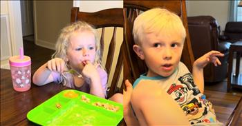 <p>One mother devised a hilarious and clever solution to her children&rsquo;s picky eating habits.</p>

<p>Children are some of the biggest and best blessings in life. There is nothing like being a parent and watching your child or children grow, learn and explore the world. However, not every parenting experience is pleasant.</p>

<p>Those youngsters can be loud, refuse to sleep through the night and seem to have a knack for throwing nasty tantrums in public places. While none of those situations are fun for Mom and Dad, one of the most frustrating is when your children refuse to eat a particular food. Picky eaters are fun for no one.</p>

<p><a href="https://www.youtube.com/watch?v=DC_cxx8lehM">A clip posted on social media</a> shows how one mother cleverly and ingeniously overcame her children&rsquo;s picky eating and dislike of one particular food. The short clip starts with two children enjoying a meal at the kitchen table. Mom, who is filming, asks the cute little girl if her &ldquo;beach chicken is good.&rdquo;</p>

<p>If you&rsquo;re a little confused about what &ldquo;beach chicken&rdquo; is, the text at the bottom of the screen clarifies that the children are eating Salmon. The child shakes her head up and down, confirming that she is indeed enjoying her beach chicken.</p>

<p>Then, Mom asks if she wants Salmon for dinner tomorrow night. The child replies that she &ldquo;does not like salmon.&rdquo;</p>

<p>After the little girl responds to her mother&rsquo;s question about Salmon, the little boy chimes in with his take on the popular fish.</p>

<p>&ldquo;Salmon is fish,&rdquo; the little boy says. &ldquo;We&rsquo;re not; I&rsquo;m not gonna take one, not one chance of trying it.&rdquo;</p>

<p>Despite his mother&rsquo;s pleas and questions about the fish, the little boy insists he will not eat Salmon. Salmon is not for him, and he doesn&rsquo;t think he&rsquo;ll enjoy it because &ldquo;it&rsquo;s nasty.&rdquo;</p>

<p>However, the little guy loves beach chicken, which is, of course, Salmon.</p>

<p><em><strong><a href="https://www.godtube.com/bible/proverbs/22-6">Proverbs 22:6</a></strong> &ldquo;Train up a child in the way he should go, and even when he is old he will not depart from it.&rdquo;</em></p>

