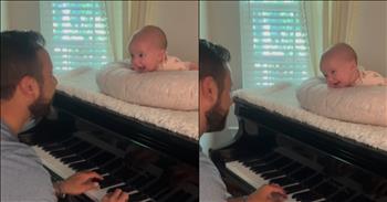 <p>In a world where the simplest moments can bring the greatest joy, Dom Pidala has found a beautiful way to connect with his baby daughter, Vera Mary, through the gift of music. Dom, a talented pianist with a passion for playing, has created a special space where his <a href="https://www.inspiremore.com/father-plays-piano-for-his-smiling-baby-the-music-speaks-to-her-soul/">melodies </a>become a tender lullaby for his little girl.</p>

<p>Imagine this heartwarming scene: Vera, just starting to explore the world, gets her tummy time on top of a grand piano, her tiny body nestled in the soft padding as she watches her dad&rsquo;s fingers dance over the keys. The soothing sound of Dom&rsquo;s piano fills the room, and Vera&rsquo;s face lights up with pure, unfiltered joy. Her smiles and giggles are a testament to the beautiful bond they share, a moment of connection that is as enchanting as it is fleeting.</p>

<p>Dom&rsquo;s decision to document these precious moments on <a href="https://www.instagram.com/p/C85TuHyp2Sj/">social media</a> allows us all to witness the profound beauty of their relationship. Each note he plays is a love letter to his daughter, and her beaming smile is the sweetest reward. It&rsquo;s a powerful reminder of how simple acts of love, when shared through the lens of technology, can create lasting memories and bring light into our lives.</p>

<p>In these tender moments, I&rsquo;m reminded of <a href="https://www.godtube.com/bible/psalms/127-3">Psalm 127:3</a>, &ldquo;Children are a heritage from the Lord, offspring a reward from him.&rdquo; Dom&rsquo;s dedication to sharing his music with Vera and the joy they both find in these moments beautifully reflect this verse. Their story is a celebration of love, music, and the simple pleasures that make life so precious.</p>

<p>As Vera&rsquo;s smile captures hearts and breaks the internet with over <a href="https://www.instagram.com/p/C85TuHyp2Sj/">705,000</a> likes and counting, we&rsquo;re all invited to share in the joy of this delightful father-daughter duo. Their music and smiles remind us of the beauty of family, faith, and the joyful melodies that fill our lives with grace.</p>

<p><em><strong><a href="https://www.godtube.com/bible/psalms/127-3">Psalm 127:3</a></strong> &ldquo;Children are a heritage from the Lord, offspring a reward from him.&rdquo;</em></p>
