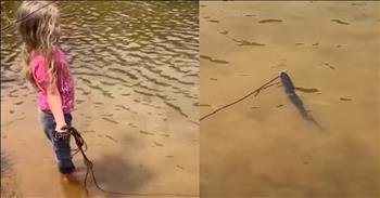 <p>This is a unique video. A little girl&rsquo;s outing with her pet fish captures hearts.</p>

<p>At the start of this video, a young girl, probably no older than ten is holding a long rope in a pond. You hear the child say, &ldquo;It&rsquo;s so cool,&rdquo; as a large black fish swims back and forth in the water attached to the other end of the rope. The mother is filming the moment and asks her daughter, &ldquo;Whatcha got there, Cami?&rdquo; The little girl responds that she has a fish. The mother proceeds to ask her what she is doing. Cami tells her mom that she is taking her fish for a walk. It is adorable and comical.&nbsp;</p>

<p>This young mind is creative and loving, to think about taking her pet fish for a walk in the pond. She may have found this fish in the pond or brought her own fish from home, but this pet fish is very well loved and for certain he is getting his exercise for the day.</p>

<p>As you enjoy this video, take time to ponder the creativity of this child. It was a sweet and innocent thought that led her to do something kind and fun. God is the foundation of all creativity. He invites us to have childlike faith in Him. Jesus valued children on this earth and emphasized how we are to care for them and learn from them. As we watch this child, may it spark creativity and exploration within our own hearts and minds. We, too have the ability to be creative and playful as adults. We just have to take the time to press into our creative sides, too.</p>

<p><em>&ldquo; For we are God&rsquo;s handiwork, created in Christ Jesus to do good works, which God prepared in advance for us to do.&rdquo; <strong><a href="https://www.godtube.com/bible/Ephesians/2-10">Ephesians 2:10</a></strong></em></p>
