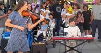 <p>A talented young duo &ndash; a teenage violinist and her younger brother &ndash; turned in a beautiful cover of Lauren Daigle&rsquo;s hit song &ldquo;You Say.&rdquo;</p>

<p>In the world of Christian music, it does not get any bigger than Lauren Daigle. She is an incredibly talented, award-winning young woman who has produced and released a handful of hit songs since she burst onto the scene. Her songs are widely known and recognized by Christian music fans and those who are not.</p>

<p>Given Lauren&rsquo;s massive success with such songs as &ldquo;Thank God I Do,&rdquo; &ldquo;Be Okay&rdquo; and &ldquo;Rescue,&rdquo; covering one of her songs can be tricky. Many people are very familiar with her work and will be able to easily spot if another musician messes up their attempt at performing a Lauren Daigle tune.</p>

<p>Karolina Protsenko, a 15-year-old violinist, and her 6-year-old brother, Leo, apparently had no fear. <a href="https://www.youtube.com/watch?v=jsUqL256c6w">In a clip posted on YouTube</a>, the two young musicians performed what is easily Lauren&rsquo;s most beloved and recognized song, &ldquo;You Say.&rdquo; It&rsquo;s a beautiful and awe-inspiring performance and one that you will want to watch and listen to repeatedly.</p>

<p>In the short, three-and-a-half-minute clip, Leo tickles the ivories on the keyboard while his big sister plays the violin. The two siblings amassed quite the crowd, with many people stopping to listen to and take in the excellent performance of Lauren Daigle&rsquo;s classic tune.</p>

<p>At the end of the outdoor performance, those who had gathered to watch the two musicians show their appreciation for their musical efforts by giving them a well-deserved round of applause. Also, at several points throughout the clip, a couple of people stop to give them money.</p>

<p>Both youngsters have been blessed with an incredible amount of musical talent. It&rsquo;s always amazing to watch and see people this young perform at a level that exceeds their young age.</p>

<p><em><strong><a href="https://www.godtube.com/bible/colossians/3-16">Colossians 3:16</a></strong> &ldquo;Let the word of Christ dwell in you richly in all wisdom; teaching and admonishing one another in psalms and hymns and spiritual songs, singing with grace in your hearts to the Lord.&rdquo;</em></p>
