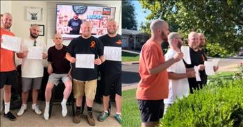 <p>A group of friends showed unwavering support for a buddy who was recently diagnosed with cancer in the sweetest way possible.</p>

<p>Hearing the word &ldquo;cancer&rdquo; from a medical professional is and always will be a terrifying, frightening situation. It&rsquo;s a diagnosis that will change your life and your family&rsquo;s life forever. Nothing will ever be the same after hearing those words from that doctor.</p>

<p>Sadly, at times, the patient and their family may feel like they are alone in their fight against that horrible, life-threatening disease. It may get to the point where they feel as if the entire world is against them. That&rsquo;s why a little show of support and love can be so encouraging and uplifting for the patient and their family during their fight.</p>

<p><a href="https://www.tiktok.com/@daniraynee/video/7399873212651179307">A clip posted on social media</a> shows how one group of friends responded when a buddy was diagnosed with a rare form of leukemia. Of course, as most people know, radiation is often used to kill cancer, but one common side effect of that treatment is hair loss.</p>

<p>So, the group of guys wanting to show their friend love and support decided to go bald as well. The sweet video begins with the group of friends standing together before their trim and then right after, all of whom are now bald.</p>

<p>However, losing their locks was not the only way the guys showed their buddy Tyler love and support. Following their haircuts, the guys surprised Tyler and his family at their home. Standing next to Tyler, the woman who answered the door can be seen wiping her eyes. Their unexpected show of love was obviously profoundly appreciated.</p>

<p>What a simple but beautiful way to show how much you love and care for someone fighting for their life. We don&rsquo;t always have to do these big, grand gestures to show others how much we care for and love them; it&rsquo;s often the little things that can mean the most.&nbsp;</p>

<p><em><strong><a href="https://www.godtube.com/bible/philippians/2-4">Philippians 2:4</a></strong> &ldquo;Not looking everyone to his private good, but keeping in mind the things of others.&rdquo;</em></p>
