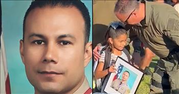 <p>A sheriff&rsquo;s department&rsquo;s sweet gesture has touched hearts as a little girl returned to school following her father&rsquo;s death.</p>

<p>Sadly, we will all go through situations that hurt and sting. Losing a loved one is and always will be a painful and heartbreaking time. It&rsquo;s one of the deepest, darkest valleys any of us will go through in life. While the passing of time may lessen the sting a bit, their absence will forever be felt and noticed.</p>

<p>Going through such a situation will hurt no matter someone&rsquo;s age or stage in life. But it would be especially heartbreaking and challenging for a child to experience death, to lose someone as close as a parent. How do you explain to a young child that they will not see their father or mother ever again on this side of heaven?</p>

<p>Whenever a family is grieving, often the best thing to do is to show them that you care and are thinking about and praying for them. <a href="https://www.youtube.com/shorts/EwH960RoYMA">A clip posted shows</a> how one sheriff&rsquo;s department showed up for a little girl who had recently lost her father to cancer.</p>

<p>As the child made her way to school in the morning, several department members lined up to warmly embrace her. According to the video, the young woman&rsquo;s father, Gonzalo Galvez, was a &ldquo;tactical medic deputy of the Los Angeles County Sheriff&rsquo;s Department.&rdquo;</p>

<p>As the child hugged each deputy, she did so while she carried a framed photo of her late father.</p>

<p>But the line of hugs was not the only thing the department did to show the family that they were thinking of the family. The video shows the unit&rsquo;s helicopter flying over the school as the family stands and waves at the aircraft.</p>

<p>Death is brutal, and it will always hurt when we lose a loved one. But showing someone in pain and grieving that you care and are thinking about them can go a long way in providing comfort.&nbsp;</p>

<p><em><strong><a href="https://www.godtube.com/bible/ephesians/4-32">Ephesians 4:32</a></strong> &ldquo;And be kind to one another, full of pity, having forgiveness for one another, even as God in Christ had forgiveness for you.&rdquo;</em></p>
