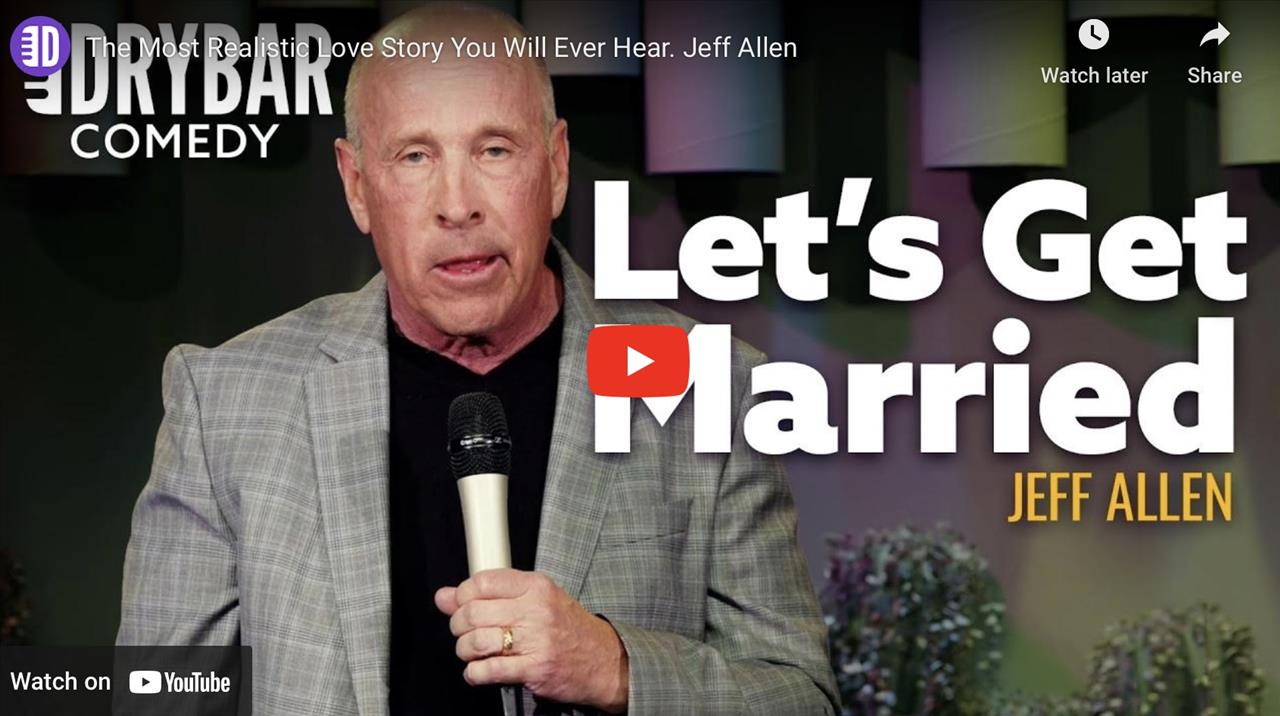 <p>The most realistic love story you will ever hear might be the story of how Jeff Allen met his wife Tami. In this clip from his third Dry Bar Comedy special Jeff Allen talks about meeting his wife Tami and what marriage is like after 37 years.</p>
