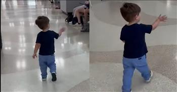 <p>An adorable little boy helped spread some joy by greeting everyone he met at the airport.</p>

<p>Everyone loves vacation time, using a couple of days to get away from work and all the other stresses and burdens that often come with everyday life. Vacationing, even if for a day or two, is something that everyone needs to do to keep themselves physically and mentally healthy.&nbsp;</p>

<p>However, as much as people enjoy vacationing, getting to their destination is rarely, if ever, fun. Traveling, especially by airplane, can and often is one massive hassle and stress. Think about it for a second. The airport is rarely one of the happiest places on Earth, particularly if someone&rsquo;s flight is delayed or canceled. People are usually upset about something at an airport.&nbsp;</p>

<p>Well, one little guy was caught on camera trying to make one airport a little happier. <a href="https://www.youtube.com/shorts/BPHj_Vc0awI">In the precious clip posted on YouTube</a>, the child walks through an airport, and whenever he sees somebody, he greets them by simply saying, &ldquo;Hi!&rdquo; and waving.&nbsp;</p>

<p>The cute young man does well and does not miss greeting anyone in his eyesight. He says something to everyone he sees waiting at the airport. Also, every person the child greets responds to the little guy by waving, smiling or saying &ldquo;Hi&rdquo; back to him.</p>

<p>How could you ever ignore a child who has taken it upon himself to be the unofficial welcoming committee? Not only that, but the young man&rsquo;s greeting also likely put a smile on everyone&rsquo;s face. Sure, some may not have been in the best mood for whatever reason, but having a child greet you is enough to brighten everyone&rsquo;s mood.</p>

<p>Greeting someone or simply acknowledging their presence does not require any talent or even much time. It&rsquo;s a simple act that could help brighten up someone&rsquo;s day, week or even their entire month.</p>

<p><em><strong><a href="https://www.godtube.com/bible/ephesians/4-32">Ephesians 4:32</a></strong> &ldquo;And be kind to one another, full of pity, having forgiveness for one another, even as God in Christ had forgiveness for you.&rdquo;</em></p>
