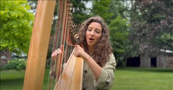 <p>In a touching display of musical talent and familial love, a harpist&rsquo;s breathtaking &lsquo;Goodness of God&rsquo; cover reminds us of all the little moments in our everyday lives where we can find God&rsquo;s goodness.</p>

<p>Megan Tibbets transforms her backyard and home into a haven of joy and harmony with her beautiful rendition of &lsquo;Goodness of God.&rsquo; As Megan serenades her audience with her enchanting harp playing and soulful voice, the performance becomes more than just a musical showcase&mdash;it evolves into a celebration of family and togetherness.</p>

<p>Seated gracefully in her backyard, Megan's harp resonates with a serene melody as her voice lifts in praise. The natural backdrop of her garden adds a picturesque quality to the performance, but it is the heartfelt moments captured in the video that truly elevate the experience.</p>

<p>The scene shifts to heartwarming clips of Megan interacting with her daughter, weaving a tapestry of everyday joys. From playful moments at the harp to tender snuggles, the video captures the special bond between mother and child. The sight of Megan's daughter giggling with delight as her grandparents push her on the swing brings a smile to anyone's face, highlighting the sheer joy and laughter that family life can bring.</p>

<p>In another endearing segment, Megan's husband joins the frame, his love evident in a tender embrace. As he lifts her and swings her around with joy, the scene radiates warmth and affection, encapsulating the essence of their shared happiness and inviting the audience to share in their joy.</p>

<p>We hope you enjoyed this delightful and heart-touching video, a beautiful reminder of the love and joy surrounding us. As Megan&rsquo;s performance resonates with the theme of gratitude and devotion, it reminds us of <a href="https://www.godtube.com/bible/psalms/107-1">Psalm 107:1</a>, "Give thanks to the Lord, for he is good; his love endures forever."</p>

<p>Through her harp and voice, Megan Tibbets shares her musical gift and gives us a glimpse into a life filled with love and joy, making her performance a truly memorable and touching experience.</p>

<p><em><strong><a href="https://www.godtube.com/bible/psalms/107-1">Psalm 107:1</a></strong> "Give thanks to the Lord, for he is good; his love endures forever."</em></p>
