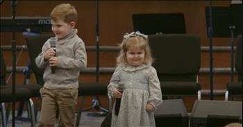 <p>Check out this precious moment of worship. Two young voices sing the sweetest rendition of &lsquo;I Love You, Lord.&rsquo;</p>

<p>At the start of this video, we see two adorably dressed children at the front of a church. A little boy and girl, no older than 4, are standing confidently with handheld microphones. They are darling. The piano begins to play, and they await their moment to sing.&nbsp;</p>

<p>The little boy starts to sing, and it will absolutely melt your heart. The boy has a sweet demeanor and is very brave for his age. Hearing his little voice will draw you in. The little girl is hilariously standing next to him as he does his solo, looking around and making cute, smiling faces at the audience.</p>

<p>At the start of the second half of the song, the boy turns to the girl and tells her that it is her turn. She does not sing along to the piano but instead looks terrified. He says again, &ldquo;It&rsquo;s your turn Christina.&rdquo; The little girl is still unsure. The older boy helps the girl out by jumping into where the lyrics are in the song. The girl then proceeds to join in. She has a sweet voice and the two singing together is well worth the time to listen and join in worshiping God.&nbsp;</p>

<p>As they sing about the Lord taking joy in what He hears, it reminds us that God is taking joy in these little ones singing about loving Him. This helps us remember that He also takes joy in our love. All who believe in Him are given the right to be His children.&nbsp;</p>

<p>As they finish, the congregation cheers loudly and celebrates their special music. It truly is a blessing to hear the voices of children praising Jesus. Allow them to lead you in worship today.</p>

<p><em>&ldquo;Yet to all who did receive him, to those who believed in his name, he gave the right to become children of God&mdash;&rdquo; <strong><a href="https://www.godtube.com/bible/John/1-12">John 1:12</a></strong></em></p>
