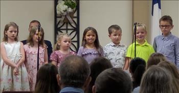 <p>There is nothing sweeter than hearing children sing praises to God. Check out this video where kids melt hearts with their sweet rendition of &lsquo;Jesus Loves the Little Children.&rsquo;</p>

<p>As the music begins to play, eight brave and dressed-up children stand in front of a congregation. Each of the precious young people nervously awaits the opportunity to sing. The girls fix their hair, and the boys fidget. All of a sudden, it is their turn to start singing, and all of them stand focused, at attention. The kids sing out with confidence and happiness over the message that Jesus loves them and all the children in the world.&nbsp;</p>

<p>Some kids are shy, and others are very outgoing. All of them join together, singing about Jesus dying for all of the children. The kids range from ages 3-6. They are all unique and stand together as a group. It is very intimidating to sing in front of others, so these little ones do a brave task. The fact that they all sing up front together helps them be more excited and confident. It reminds us that the Lord has given us the gift of community and we are able to accomplish more and be pushed out of our comfort zones when we are surrounded by other believers. (Other children of God)&nbsp;</p>

<p>We are called not to neglect meeting together because there is great value and purpose in being part of the body of Christ. As we watch these children stand side by side to bravely tell of Jesus, may it remind us to stand side by side with our local churches to share Jesus, too.</p>

<p><em>&ldquo;And let us not neglect our meeting together, as some people do, but encourage one another, especially now that the day of his return is drawing near.&rdquo; <strong><a href="https://www.godtube.com/bible/Hebrews/10-25">Hebrews 10:25</a></strong></em></p>
