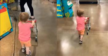 <p>There&rsquo;s something truly magical about watching a toddler experience the world, and for little Evie, a trip to Kroger was a whole lot more fun than a dreaded chore. This sweet child&rsquo;s grocery store outing melts hearts online and goes viral.&nbsp;</p>

<p>During a routine shopping trip, Evie&rsquo;s dad made it a bit more fun by bringing a tiny grocery cart that was just the right size for this pint-sized little girl. She was beyond excited to push her very own tiny shopping cart down the aisles like a big girl. Her eyes lit up with joy as she followed her dad and big brother through the store. She loved grabbing snacks and inspecting the selection of cool toys.&nbsp;</p>

<p>But the sweetest moment came when Evie spotted her grandma, who was shopping there too. Grandma grabbed a cart, and the two walked side by side, pushing them down the aisle together. The video capturing Evie with her grandma will absolutely make your heart melt. It was a picture of love and spending time together. The sight of Evie and Grandma, side by side, was a reminder that the smallest moments often carry the most sweetness.</p>

<p>There&rsquo;s something so heartwarming about seeing Evie, with her tiny cart, mimicking her grandma and to be so proud to be helping out. I&rsquo;m sure her family couldn&rsquo;t help but smile at how much she loves &ldquo;doing big girl things.&rdquo;&nbsp;</p>

<p>May she always view grocery shopping with the same joy and excitement, seeing it not as a chore but as an opportunity to explore and have fun. What I like to tell my kids is, &ldquo;It&rsquo;s an adventure if you choose to see it that way.&rdquo; Watching Evie on her mini shopping spree was more than just cute&mdash;it was a reminder of the beauty of childlike wonder.&nbsp;</p>

<p>The simplest things, like pushing a shopping cart, become extraordinary in the eyes of a child. And may Evie always carry this sweet spirit of wonder, whether she&rsquo;s pushing a tiny shopping cart or simply walking hand-in-hand with those she loves. We hope you enjoyed this sweet video!</p>

<p><em><strong><a href="https://www.godtube.com/bible/proverbs/17-6">Proverbs 17:6</a></strong> says, "Children&rsquo;s children are a crown to the aged, and parents are the pride of their children."&nbsp;</em></p>
