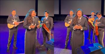 <p>Check out this unique version of a classic hit and prepare to sing along. A woman&rsquo;s angelic voice shines in a beautiful cover of &lsquo;Amazing Grace.&rsquo;</p>

<p>At the start of this video, a band of four stands on the center stage. They are all dressed in fun, professional outfits with striped pants. The woman begins to sing acapella. She has a stunning vibrato that is natural and beautiful. Her high notes are unbelievably smooth and light. She even ends on unexpected bluegrass-style notes. As you hear her sing, you want to hear more of what she will do next.</p>

<p>She has such strength and poise. After she completes her acapella portion of the song, the band joins in as the violin leads the instrumentalists. They perform a bluegrass style of &lsquo;Amazing Grace&rsquo; that keeps you intrigued and in awe of this classic hymn that still speaks truth today. The woman then joins in with the musicians. They are inviting with worship and depth. They perform with all of their hearts. They worship God with their gifts and give Him so much glory. This group will have you singing along with them.&nbsp;</p>

<p>The chorus wonderfully says:&nbsp;</p>

<p>&lsquo;Amazing grace, how sweet the sound&nbsp;</p>

<p>that saved a wretch like me!&nbsp;</p>

<p>I once was lost, but now am found,&nbsp;</p>

<p>was blind, but now I see.&rsquo;</p>

<p>As the band plays this well-known and timeless hymn, may we be reminded of God&rsquo;s grace in our own lives. We have been saved by Jesus&rsquo; death and resurrection. We were without hope and could not see, but He has opened our eyes to freedom.&nbsp;</p>

<p><em>&ldquo;For by grace you have been saved through faith. And this is not your own doing; it is the gift of God, not a result of works, so that no one may boast.&rdquo; <strong><a href="https://www.godtube.com/bible/Ephesians/2-8">Ephesians 2:8-9</a></strong></em></p>
