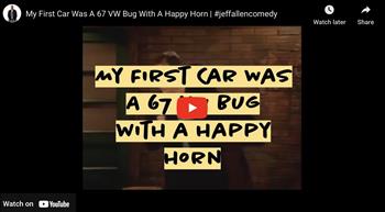 My First Car Was A 67 VW Bug With A Happy Horn |