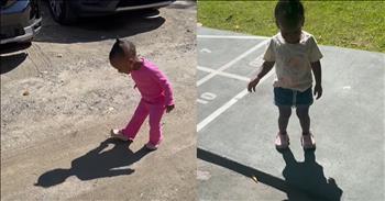 <p>This little girl is afraid of her shadow and tries to outrun it in this hilarious video. Oh, to be young and filled with wonder and innocence. But sometimes, discovering things in the world isn&rsquo;t wondrous. It can be downright scary or confusing.&nbsp; In this hilarious and adorable video, a little girl dressed in pink discovers her shadow for the first time&mdash;and she&rsquo;s not too happy about it!</p>

<p>As soon as she notices the dark figure following her, she tries to escape it. The only way she knows how is by running as fast as her little legs can carry her. But with each step, her shadow is right there, keeping pace. But this makes this sweet little girl even more determined to outrun the mysterious shape. At the same time, her parents try to reassure her that it&rsquo;s just her shadow, but no amount of comforting words help her feel better about the situation.</p>

<p>Her father tried to comfort her. &ldquo;That&rsquo;s you, baby. It&rsquo;s okay. It&rsquo;s your shadow,&rdquo; he <a href="https://www.youtube.com/watch?v=_oHy6uAi4f0">said </a>as she fell to the ground and tried to wipe the shadow away before getting back up to try to do the next best thing: run!&nbsp;</p>

<p>Her determination to escape this crazy thing is both precious and amusing as she glances over her shoulder, only to find the shadow there. The more she runs, the more frustrated she becomes, giving us a heartwarming reminder of the determination and curiosity that come with childhood. Her mother then picks her up and comforts her. The video then shows the sweet child in an outfit change, holding a juice box, and her parents try to take her outside again to get some fresh air. She sees her shadow at first and isn&rsquo;t bothered, but then she decides once again to run away from it!&nbsp;</p>

<p>This poor child goes through several moments of running from her shadow. While the video puts us in stitches of laughter, it&rsquo;s also a sweet reflection of how we sometimes face things we don&rsquo;t understand&mdash;only to realize they&rsquo;re harmless after all.&nbsp;</p>

<p>What a precious reminder that the Lord watches us over, even in the shadows of the night or when we encounter something we don&rsquo;t understand.&nbsp;</p>

<p><em><strong><a href="https://www.godtube.com/bible/psalms/121-5">Psalm 121:5-6</a></strong>&nbsp; "The Lord watches over you&mdash;the Lord is your shade at your right hand; the sun will not harm you by day, nor the moon by night."</em></p>
