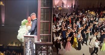 <p>One bride&#39;s big day took a disco twist when she was surprised with a flash mob to an ABBA classic tune.</p>

<p>Marriage is a massive step for any couple. It should not be taken lightly and should only be entered into after much prayer and consideration. Once that has been done and the big question has been popped, things quickly turn into the wedding-planning phase.</p>

<p>A wedding is a beautiful ceremony filled with joy, laughter and love. It&#39;s also an intricately and delicately planned occasion that can often take several months or even years. But when everything has been planned and sorted out, the big day arrives faster than most couples anticipate. At that point, their only hope and wish is that everything goes off without a hitch. Experiencing unplanned issues on your wedding day could be horrible and even cause an unmitigated disaster.</p>

<p><a href="https://www.youtube.com/shorts/5kMakWxKIXM">A clip posted on YouTube</a> shows a bride experiencing something she had never planned for or anticipated. However, instead of becoming a massive problem and ruining her big day, it likely became one of the sweetest, most memorable parts of her wedding day.</p>

<p>The short clip shows a massive group of wedding attendees participating in a flash mob. The crowd essentially moves as one as they perform a synchronized dance number to ABBA&#39;s &quot;Dancing Queen.&quot;</p>

<p>While the crowd moves and grooves to the 1970s hit, the camera pans right and captures the bride and groom standing together as they look down at the crowd. The bride&#39;s reaction indicates that she was completely surprised and blown away by the impromptu dance routine from her family and friends.&nbsp;</p>

<p>While she is absolutely taken aback, it&#39;s also clear that she loves it.</p>

<p>What a sweet, memorable moment the bride and her groom will remember for the rest of their lives.</p>

<p><em><strong><a href="https://www.godtube.com/bible/psalms/149-3">Psalm 149:3</a></strong> &quot;Let them give praise to his name in the dance: let them make melody to him with instruments of brass and corded instruments of music.&quot;</em></p>
