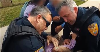 <p>When time is of the essence, two heroic officers step up to save a choking baby in this dramatic rescue captured on video. The two officers from the Highstown Police Department are being hailed as heroes. Officer Officers Daniel Abbatemarco and Kenneth Larson responded to a distress call. They arrived on the scene on the side of the road to find a frantic family and a baby in grave danger.</p>

<p>The baby had begun to choke while she was in her car seat. Upon arriving, the officers quickly assessed the situation and immediately recognized the severity of the infant&#39;s condition. Without missing a second, Officers Abbatemarco and Larson began performing the infant Heimlich maneuver, a critical technique designed to clear the airway of choking victims. The parents were frantic and begging the officers to save the baby&rsquo;s life.&nbsp;</p>

<p>Throughout the tense moments, the officers remained calm and collected, reassuring the distressed family, which was incredible to watch. Once they cleared the baby&rsquo;s airway, they coaxed the baby girl to cry.&nbsp;</p>

<p>&ldquo;Let&rsquo;s let out a cry, sweetheart,&rdquo; one of the officers <a href="https://www.youtube.com/watch?v=dBNVoY6L1KA">said </a>as the other held the little girl in his arms. Once she was able to breathe, she let out a wail from the terrifying ordeal. Soon after, the paramedics arrived and they praised the officers for knowing exactly what to do. This story would have been tragic if the officers did not know how to do the infant Heimlich maneuver. They only had precious seconds to save the little girl&rsquo;s life.</p>

<p>The video was posted online and gained thousands of views and hundreds of comments of praise. One viewer put herself in the parent&#39;s shoes. She <a href="https://www.youtube.com/watch?v=dBNVoY6L1KA">commented</a>, &ldquo;I can only imagine how the parents feel at the moment. A parent&#39;s nightmare. This is why people need CPR classes.&rdquo; Another person <a href="https://www.youtube.com/watch?v=dBNVoY6L1KA">commented</a>, &ldquo;Not all heroes wear capes;&rdquo; we couldn&#39;t agree more.&nbsp; Another viewer said she loved seeing the softer side of the police department. She <a href="https://www.youtube.com/watch?v=dBNVoY6L1KA">added</a>, &ldquo;Absolutely in love with this video! I love seeing the softer side of officers and seeing the community come together to support this family️ I&#39;m just tickled pink that your munchkin made it outta the dark. The first cry sent goosebumps from head to toe.&rdquo;</p>

<p>What a blessed sound that first cry was. We are so thankful for everyday heroes like these officers. We hope this video of their courage brightened your day.&nbsp;</p>

<p><em><strong><a href="https://www.godtube.com/bible/joshua/1-9">Joshua 1:9</a></strong> &quot;Have I not commanded you? Be strong and courageous. Do not be afraid; do not be discouraged, for the Lord your God will be with you wherever you go.&quot;</em></p>
