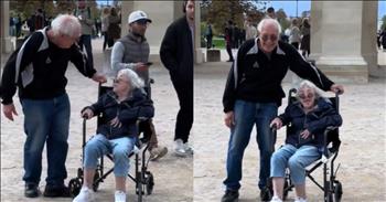<p>An elderly couple in Paris, France, captured hearts with the absolute sweetest photo moment.</p>

<p>Between work obligations and family responsibilities, life can be a demanding and stressful experience. That&rsquo;s why it&rsquo;s always a good idea for your physical and mental health to get away for a little bit and go on vacation. If nothing else, enjoy what is often called a &ldquo;staycation,&rdquo; where you don&rsquo;t go into the office but remain home for a few days.</p>

<p>But if you&rsquo;re looking to spend that vacation time traveling, there are thousands of places to visit in the world, depending, of course, on your budget. Many people prefer to go somewhere warm and tropical, so Florida, California and Mexico are always popular tourist spots. Still, other individuals may opt for different locales, such as Europe and Asia.</p>

<p>No matter where you decide to go, vacation is about relaxing, spending time and making memories with the people you love the most. <a href="https://www.tiktok.com/@gusculpo/video/7421698184646446382">A short but sweet video posted on social media</a> captures an elderly couple making memories during their visit to Paris, France.</p>

<p>The 25-second clip begins with the man holding a camera, looking for someone to take a photo of his wife and himself. Eventually, seconds into the video, someone comes to the elderly couple&rsquo;s aide and agrees to take their picture together.</p>

<p>The video then zooms in on the elderly man smiling and standing behind his wife, who is in a wheelchair. The two of them pose for the camera with big smiles on their faces.</p>

<p>What a sweet and precious photo!</p>

<p>The video&#39;s text indicates that the man and his wife were visiting Paris as they crossed the City of Lights off their bucket list.</p>

<p>Vacations are about having fun and relaxing, but they&rsquo;re also about making memories with those around you that will last a lifetime.</p>

<p><em><strong><a href="https://www.godtube.com/bible/colossians/3-14">Colossians 3:14</a></strong> &ldquo;And more than all, have love; the only way in which you may be completely joined together.&rdquo;</em></p>
