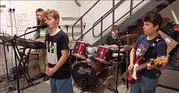<p>Young talent shines in a terrific cover of Bob Dylan&rsquo;s &lsquo;Knocking on Heaven&rsquo;s Door.&rsquo; In a world where young talent often surprises us, this song is no different. You&rsquo;ll be blown away when you realize these kids aren&rsquo;t even in high school yet. They were filmed in a basement, where old odds and ends were pushed aside to make room for the band. Together the crew set up a drumset, a place for the bass guitarist and electric piano.&nbsp;</p>

<p>What happens next? Well, it&rsquo;s like most bands, they get together to practice and play cover songs until they&rsquo;re confident enough to share with the world. And even then, I can guarantee their boots were quaking and knees were shaking. But they had some pretty big shoes to fill as they sang their own rendition of Bob Dylan&rsquo;s song &lsquo;Knocking on Heaven&rsquo;s Door.&rsquo; It was released in <a href="https://en.wikipedia.org/wiki/Knockin%27_on_Heaven%27s_Door">1973 </a>for the film Pat Garrett and Billy the Kid. It became a worldwide hit.&nbsp;</p>

<p>It wasn&rsquo;t until the 1980s when the song became a hit again when <a href="https://en.wikipedia.org/wiki/Knockin%27_on_Heaven%27s_Door">Guns N&rsquo; Roses</a> picked up the song. It became the symbol of rock and roll. A few other musicians, like Eric Clapton and Randy Crawford picked up the song too. But none were nearly as popular as the rock band Guns N&rsquo; Roses. You can watch these kids perform their impressive version of the song as they sing the famous opening lines:&nbsp;</p>

<p>&lsquo;Mama take this badge from me</p>

<p>I can't use it anymore</p>

<p>It's getting dark too dark to see</p>

<p>Feels like I'm knockin' on Heaven's door&rsquo;</p>

<p>All four kids nailed their individual parts of the song, and it couldn&rsquo;t be a better rendition. It&rsquo;s so refreshing to see young musicians appreciate the beauty of music instead of playing video games. Let&rsquo;s hope and pray that play practice doesn&rsquo;t drive their parents crazy, and they continue to showcase their incredible talent.&nbsp;</p>

<p><em><strong><a href="https://www.godtube.com/bible/psalms/100-4">Psalm 100:4</a></strong> "Enter his gates with thanksgiving and his courts with praise; give thanks to him and praise his name."</em></p>
