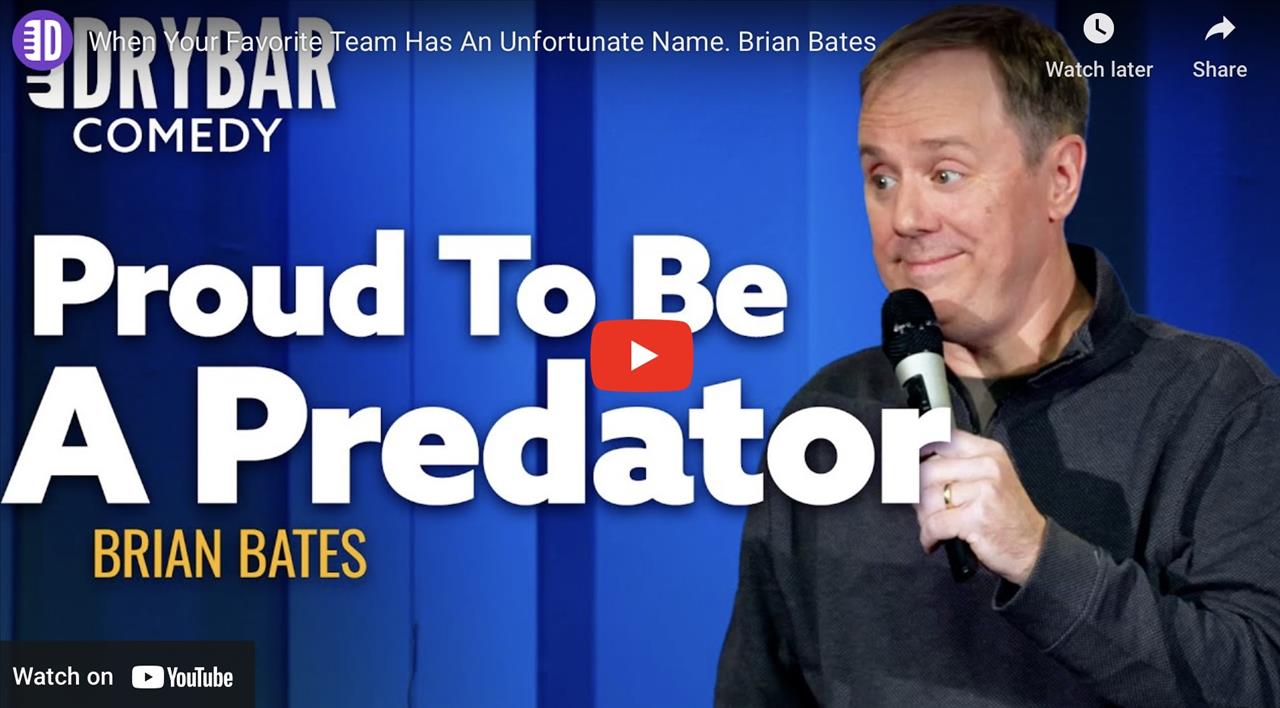 <p>When Your favorite team has an unfortunate name it can lead to some awkward interactions, or at least thats been Brian Bates experience in this clip from his second Dry Bar Comedy special. In this clip Brian talks about his favorite hockey team, and why he thinks he might not be a manly man.</p>
