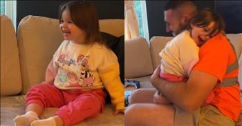 <p>One dad immediately dropped everything he was doing when his daughter said she needed a &ldquo;cuddle.&rdquo; This father literally jumped into action when his young daughter mentioned that she needed attention. This is such a cute, heartwarming, must-see clip. Check it out!</p>

<p>Children are only little for a limited amount of time. Blink and their childhoods are over. Sadly, this is a fact that every parent knows this all too well. Most would likely give anything to return to a time when their children were little and still living at home, dependent on mom and dad.</p>

<p>Because all children have a nasty habit of growing up, those childhood moments are precious and limited. Childhood is temporary, and parents must take every opportunity to spend time with their children, especially when they are little. Sometimes, parents spending time with their children means dropping everything they are doing and springing into action, literally. That is precisely what one father did in a sweet and adorable <a href="https://www.tiktok.com/@lifeofalittlefam/video/7424485696859032864">video posted on social media</a>.</p>

<p><a href="https://www.tiktok.com/@lifeofalittlefam/video/7424485696859032864">In the clip</a>, a young lady, sitting on a couch by herself, looks off the camera and announces, in a distinct British accent, that she needs a &ldquo;cuddle!&rdquo; Seconds later, her father, having heard the little lady&rsquo;s declaration, bounds into the room and jumps onto the couch. He gives his daughter the cuddle that she so desperately needs.</p>

<p>But the little girl is not satisfied. She tells her father, &ldquo;We can do it again, Daddy!&rdquo; He quickly leaves the room, but the little girl calls him back in, shouting once again that she needs a &ldquo;cuddle.&rdquo; He again responds to his daughter, running into the room to give his sweet daughter another massive, warm, loving embrace.</p>

<p>She repeats several more times that she needs &ldquo;a cuddle,&rdquo; and her father responds every single time.</p>

<p>What a sweet and heartwarming clip! This will be a moment that both will remember for a long time.&nbsp;</p>

<p><em><strong><a href="https://www.godtube.com/bible/psalms/103-13">Psalm 103:13</a></strong> &ldquo;As a father has pity on his children, so the Lord has pity on his worshippers.&rdquo;</em></p>
