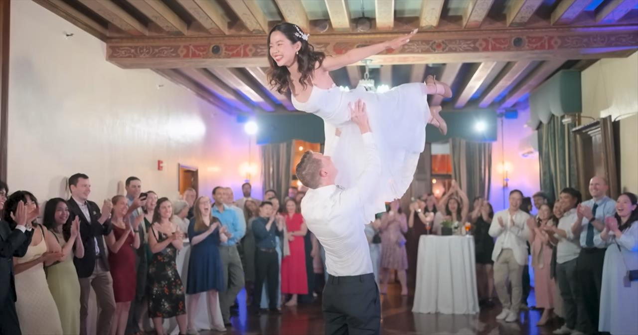 Bride and Groom Nail Iconic ‘Dirty Dancing’ Routine
