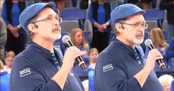 <p>Prepare to be blown away with this classic song. As we acknowledge the great honor of living in America, Richard Goodall leads us before the Indiana State Basketball game. His voice is wonderfully unique and powerful. Check out AGT winner Richard Goodall&rsquo;s chilling national anthem performance.&nbsp;</p>

<p>As Richard begins to sing the national anthem, we are amazed at his vocal strength and ability to sing with such confidence in front of a large audience. He is no stranger to the stage, though. Richard won the 2024 &lsquo;America&rsquo;s Got Talent&rsquo; competition on national television. He is from Indiana and is seen back in his home state performing at a college basketball game.&nbsp;</p>

<p>It never gets old hearing skilled artists put their own flair on the National Anthem. He is a janitor with a great talent for singing. The captions reveal that he won a million dollars for his vocal performance. He wows the crowd with his high notes and unexpected runs. Goodall has taken off as a singer. He went from being the unknown singing janitor to becoming a winner on AGT. His life has changed.</p>

<p>This reminds us of how Christ has redefined all who believe in Him. We are transformed into His likeness. Where we were once dead in our sins, we have been made alive in Christ. We were in the &ldquo;shadows,&rdquo; so to speak and now we are shining the light of Jesus to the world. Just like Richard&rsquo;s talent was hidden from the world but is now shared with all, we can be reminded that our confidence in Christ can empower us to share His love with all.</p>

<p><em>&ldquo;In the same way, let your light shine before others, so that they may see your good works and give glory to your Father who is in heaven.&rdquo; <strong><a href="https://www.godtube.com/bible/Matthew/5-16">Matthew 5:16</a></strong></em></p>
