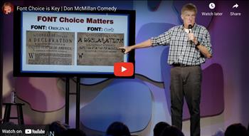 Font Choice is Key | Don McMillan Comedy