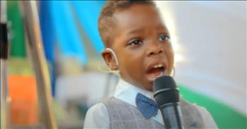 <p>Prepare to have your heart strings pulled. This is one of the most precious videos of a young boy leading us into beautiful worship to God. Obiblo is only a preschooler who has been gifted in worship. He is up front at his church leading them in song. Watch this 3-year-old&rsquo;s emotional rendition of &lsquo;Above All Powers.&rsquo;</p>

<p>As Obiblo begins, he is dressed in his Sunday best with a handsome vest and bow tie at his church meeting. When he hits the chorus, you will be incredibly blessed and amazed at his vocal abilities at such a young age. Your heart will be ministered to by the voice of this little one. God must be smiling when He hears Obiblo sing from his heart. His pitch is stunning, and his love for the Lord at such a young age is evident.</p>

<p>There is an impressive key change when Obiblo gets to the final chorus. He hits high notes beautifully, but the most wonderful part is watching a 3-year-old have such emotions while singing the words:</p>

<p>&lsquo;Like a rose trampled on the ground</p>

<p>You took the fall</p>

<p>And thought of me</p>

<p>Above all&rsquo;</p>

<p>It hits really hard watching the emotion of this young boy and being led to worship our Savior Jesus for what He did for us. The purity and innocence of Obiblo&rsquo;s praise is encouraging to anyone watching. Those in the service share in his celebration of Christ and shed tears alongside him. It is one of the most moving times of worship in a service that you may ever see. Glory to God for this precious voice.&nbsp;</p>

<p><em>&ldquo;The one who comes from above is above all; the one who is from the earth belongs to the earth, and speaks as one from the earth. The one who comes from heaven is above all.&rdquo; <strong><a href="https://www.godtube.com/bible/John/3-31">John 3:31</a></strong></em></p>
