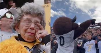 <p>A stadium full of people sang to a woman on her 100th birthday, which left her with tears in her eyes. The sweet performance of &ldquo;Happy Birthday&rdquo; moved the elderly football fan. Check out this lovely and heartwarming moment when thousands joined their voices to wish a woman a happy birthday.</p>

<p>Football fans are passionate, emotional people. They want nothing more than to see their favorite teams prevail on the gridiron. They will often adorn themselves in their team&rsquo;s apparel, with some even going so far as to paint their body with their team&rsquo;s colors.</p>

<p>It&rsquo;s safe to say that unless it&rsquo;s a hotdog or a bag of popcorn at the concession stand, fans are entirely concerned about what is happening on the field. Fans will watch, with hyperfocus, every play. They will also whine and complain about every call from the referee that goes against their team.</p>

<p>However, <a href="https://www.tiktok.com/@cfbonfox/video/7437984817230253343">a video posted on social media</a> captured a sweet moment when an entire stadium full of people took their attention off the field for a few seconds. Instead of being concerned about and focused on the next play, they used their time to make an elderly woman&rsquo;s day.</p>

<p>Peggy, a University of Colorado football fan, was sung to by an entire stadium. It was her 100th birthday, and those in the stands took some time to sing &ldquo;Happy Birthday.&rdquo;</p>

<p>As the clip shows, Peggy was overwhelmed by thousands of people singing to her. Moments after the crowd begins singing, Peggy takes her hand to her mouth in disbelief. Seconds later, Peggy is brushing away tears from her eyes.</p>

<p>Not only did Peggy receive a special musical performance from an entire stadium, but as the video&rsquo;s text points out, her team also won that day.</p>

<p>What a sweet moment that likely meant the world to her.</p>

<p><em><strong><a href="https://www.godtube.com/bible/ephesians/4-32">Ephesians 4:32</a></strong> &ldquo;And be kind to one another, full of pity, having forgiveness for one another, even as God in Christ had forgiveness for you.&rdquo;</em></p>
