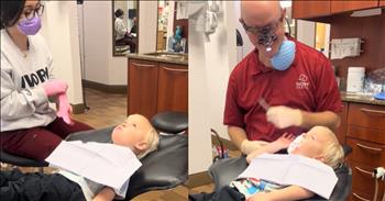 <p>One youngster&rsquo;s adorable prank at the dentist&rsquo;s office has social media followers wondering if this comical kid has a future in entertainment. Check out 3-year-old Mason&rsquo;s joke, and see what you think as he tricks both his hygienist and dentist&mdash;covering his pearly whites with a set of fake vampire fangs!</p>

<p>As Mason&rsquo;s hygienist gets his paper bib clipped on and is preparing to clean his teeth, the clever little boy is careful not to speak or show his toddler-sized choppers. When he&rsquo;s asked how the bib feels around his neck, he offers a thumbs up. As the hygienist leans his chair back, Mom asks if he&rsquo;s ready, and he gives <em>her</em> a devilish grin. Mom and son are in cahoots on this!</p>

<p>When Mason is asked what kind of toothpaste he wants, he does his best to remain tight-lipped&hellip; literally! Mom gives an assist so he can hide his vampire grill as long as possible. When Mason has to open up for the cleaning, his hygienist responds perfectly. <a href="https://www.inspiremore.com/my-son-pranking-our-dentist-hygienist-with-his-vampire-teeth/">She asks</a>, &ldquo;What the heck kind of teeth are those?&rdquo; She is a wonderful sport!</p>

<p>Once the cleaning is complete, it&rsquo;s time to trick the dentist. As they often do, the dentist comes in quickly to finish the visit. After greeting Mason&rsquo;s mom, he asks a couple questions, comments on Mason&rsquo;s Incredible Hulk t-shirt, and asks his patient how old he is. Mason again uses sign language to avoid giving a verbal response. He&rsquo;s a great straight man! Mom cues up the moment by telling the dentist, &ldquo;He has some interesting teeth that you might want to check out.&rdquo;&nbsp;</p>

<p>Within moments, Mason&rsquo;s interesting teeth are revealed, and his dentist leans back with a laugh, showing his own big smile. The three adults agree that Mason&rsquo;s teeth are a little &ldquo;concerning.&rdquo; One thing is for sure, though; there isn&rsquo;t a reason to worry about Mason being afraid of the dentist. His excitement over his joke, combined with the fabulous way the dental team responded, put the boy at ease.&nbsp;</p>

<p>Well done, Mason! And, well done, Mom and Ivory Dental!&nbsp;</p>

<p><em>&ldquo;Therefore, as God&rsquo;s chosen people, holy and dearly loved, clothe yourselves with compassion, kindness,&nbsp;humility, gentleness and patience.&rdquo; <strong><a href="https://www.godtube.com/bible/colossians/3-12">Colossians 3:12</a></strong></em></p>
