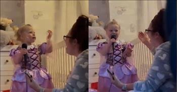 <p>There are some moments that are so precious they etch themselves into your heart forever, like this mother and daughter&rsquo;s adorable &lsquo;Frozen&rsquo; song duet performance. Steph is known as Steph Singing on <a href="https://www.tiktok.com/@steph_singing/video/7433504671584488736">TikTok</a>, and this precious little moment happened on the floor of her daughter&rsquo;s bedroom. It was one of those moments surrounded by her family, the warmth of her home, and the magic of music.&nbsp;</p>

<p>Sitting in her heart-printed pajamas and her toddler dressed as Sleeping Beauty, she captured the moment on camera of their unforgettable duet of &lsquo;Let It Go&rsquo; from Disney&rsquo;s Frozen. This wasn&rsquo;t just another karaoke night; it was the kind of moment every mom dreams of&ndash;pure, unfiltered joy. Steph&rsquo;s daughter, wide-eyed and happy, sang her heart out at the top of her lungs and gave it everything she had. Steph beamed with pride because they were together, making memories she will forever remember. I bet it's the kind of moment that she will tuck away in her heart and remember to talk to about on her daughter&rsquo;s wedding day!&nbsp;</p>

<p>There is just something so tender about watching your little one discover the joy of music, and for Steph, sharing this moment with her daughter and us made it even more special. She captured the video by <a href="https://www.tiktok.com/@steph_singing/video/7433504671584488736">saying</a>, &ldquo;My whole life, I dreamed of having a daughter. Now I get to spend my Sundays dueting Disney songs. Dreams do come true.&rdquo;&nbsp;</p>

<p>I&rsquo;m not crying; you&rsquo;re crying! Okay, we&rsquo;re all crying; someone pass a tissue! The song &lsquo;Let It Go&rsquo; is a favorite in households everywhere. My daughter wore her Elsa dress to pieces and sang the song all the time as a little girl. She even insisted on wearing her hair in an &lsquo;Elsa braid&rsquo; every day.&nbsp;</p>

<p>&nbsp;It&rsquo;s a favorite because because it&rsquo;s a song that celebrates freedom and self-expression. Besides, there&rsquo;s always something we all need to let go of. As moms, we carry these dreams in our hearts long before we ever hold our children in our arms. We dream of firsts and forever moments, of milestones and memories. And this moment with Steph and her daughter is the perfect example of that. It&rsquo;s a reminder that the best gifts of motherhood aren&rsquo;t elaborate&ndash;they&rsquo;re found in the every day, pajama and princess dress moments. At the end of the day, these are the moments that matter the most.&nbsp;</p>

<p><em><strong><a href="https://www.godtube.com/bible/proverbs/22-6">Proverbs 22:6</a></strong> "Start children off on the way they should go, and even when they are old they will not turn from it."</em></p>

